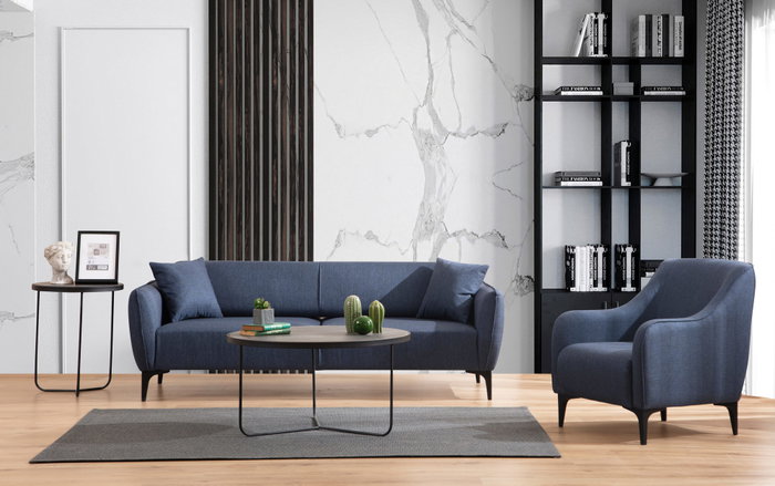 Atelier Del Sofa Belissimo Sofá de 3 plazas Azul